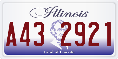 IL license plate A432921