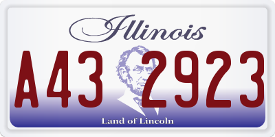 IL license plate A432923