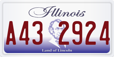 IL license plate A432924