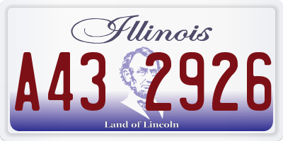 IL license plate A432926