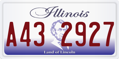 IL license plate A432927