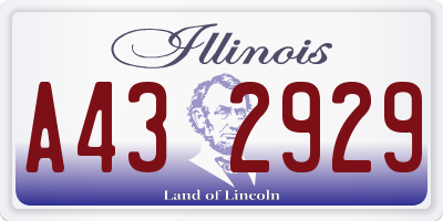 IL license plate A432929