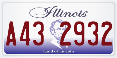 IL license plate A432932