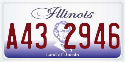 IL license plate A432946