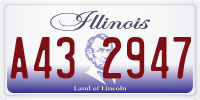 IL license plate A432947