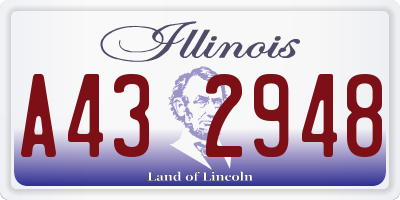 IL license plate A432948