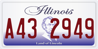 IL license plate A432949