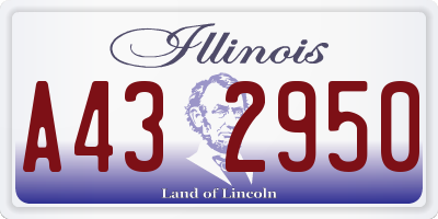 IL license plate A432950