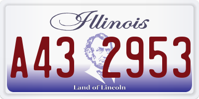 IL license plate A432953