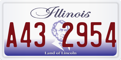 IL license plate A432954