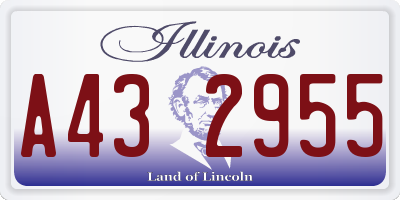 IL license plate A432955