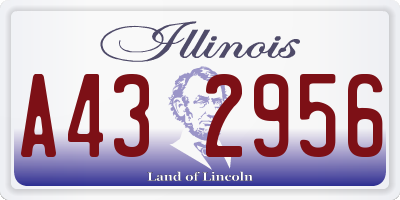 IL license plate A432956