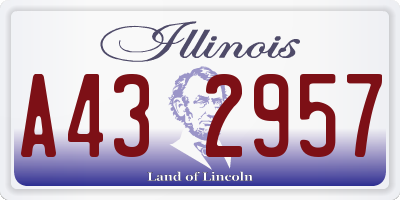 IL license plate A432957