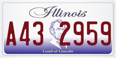 IL license plate A432959