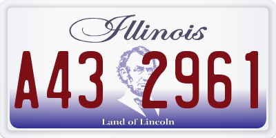 IL license plate A432961