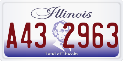 IL license plate A432963