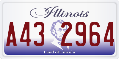 IL license plate A432964