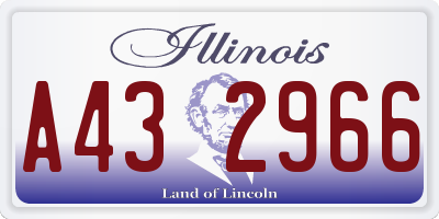 IL license plate A432966