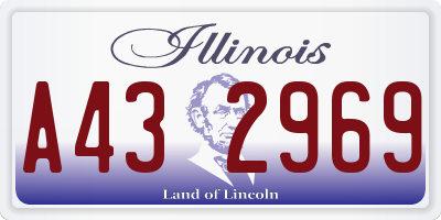 IL license plate A432969