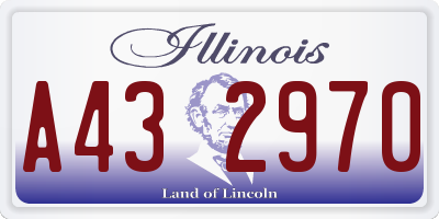 IL license plate A432970