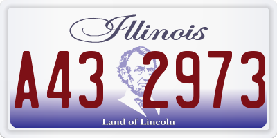 IL license plate A432973