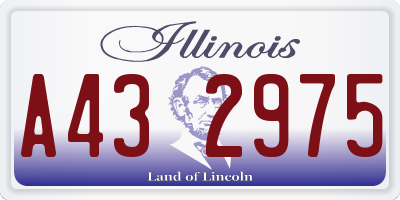 IL license plate A432975