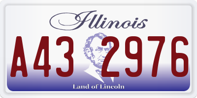 IL license plate A432976