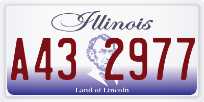 IL license plate A432977