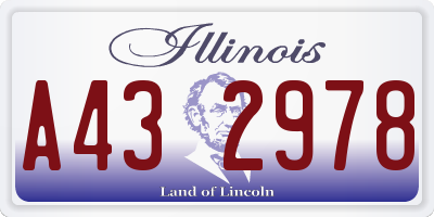 IL license plate A432978