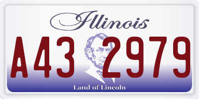 IL license plate A432979