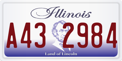 IL license plate A432984