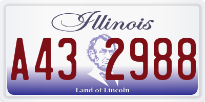 IL license plate A432988