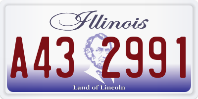 IL license plate A432991