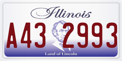 IL license plate A432993