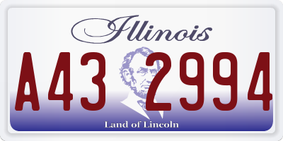 IL license plate A432994