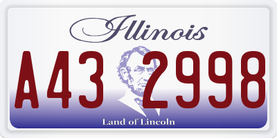 IL license plate A432998