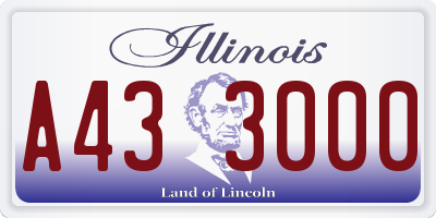 IL license plate A433000