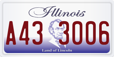 IL license plate A433006