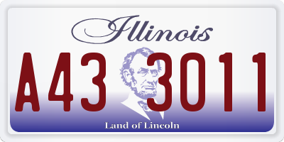 IL license plate A433011