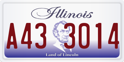 IL license plate A433014