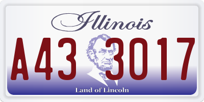 IL license plate A433017