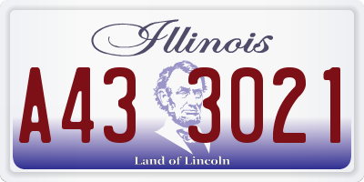 IL license plate A433021