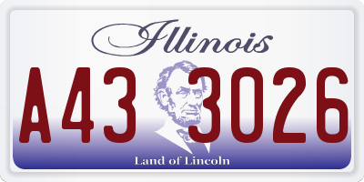 IL license plate A433026
