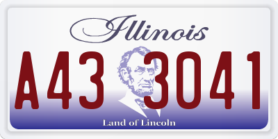 IL license plate A433041