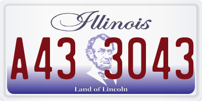 IL license plate A433043