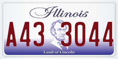 IL license plate A433044