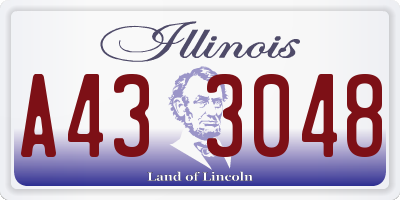 IL license plate A433048