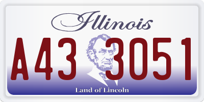 IL license plate A433051