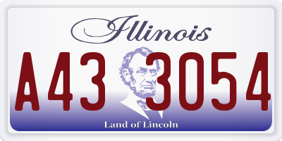 IL license plate A433054