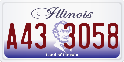 IL license plate A433058